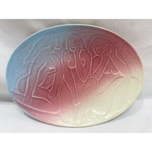 Dryden Pottery Pastel Modernist Nudes Plaque